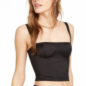 Danielle Bernstein Satin Corset Tank Top